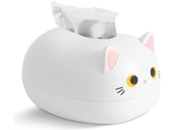 Guardanapo com estampa de gato - Branco