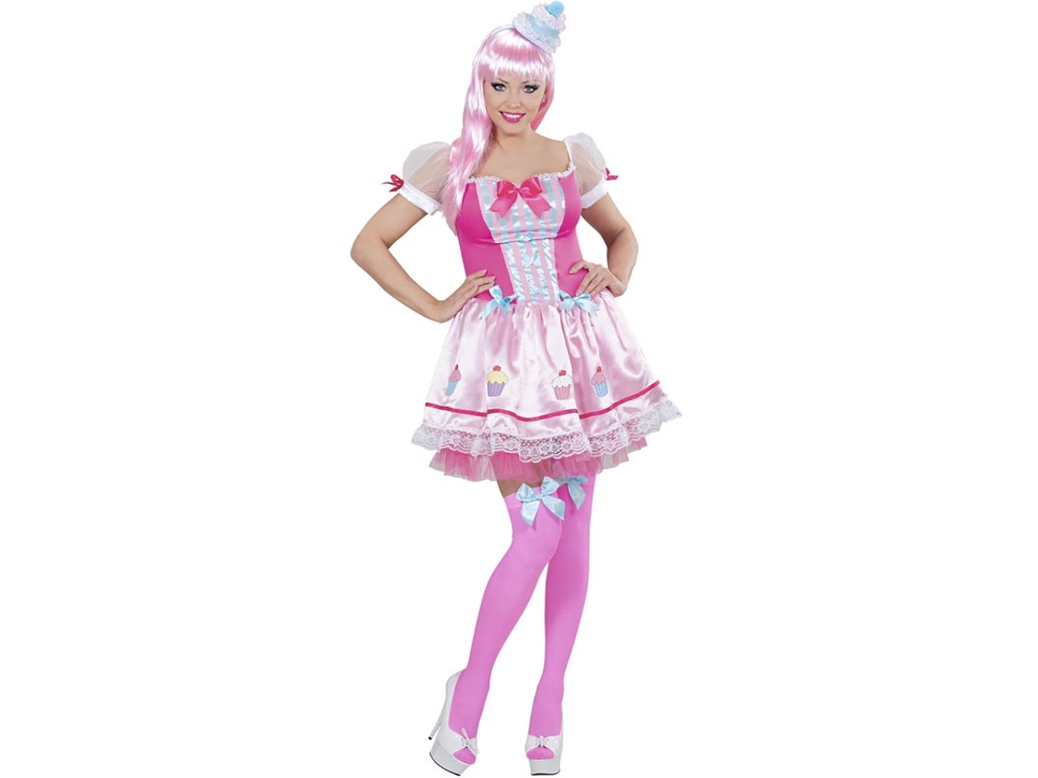 Fato de cupcake rosa para mulher