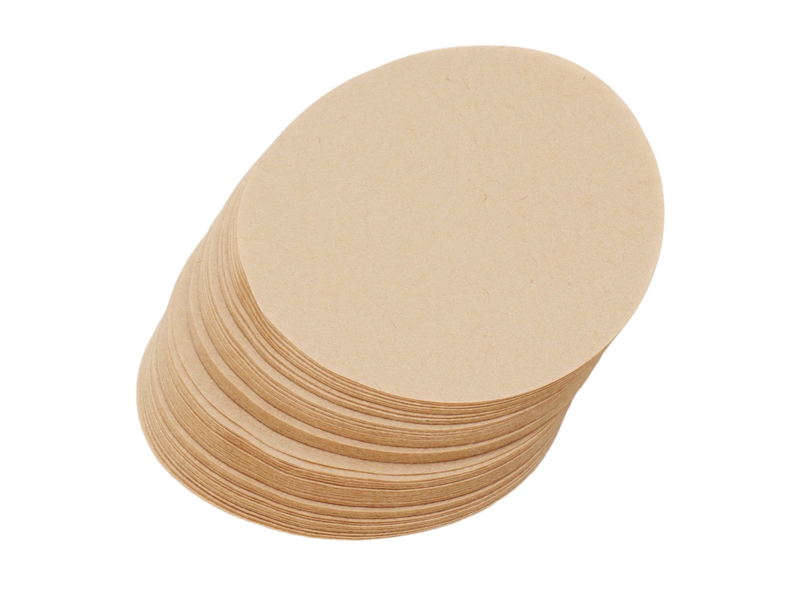 Eyf 100pcs Papel Filtro Café 64mm Redondo Natural Não Branqueado para 1 2 Pessoas