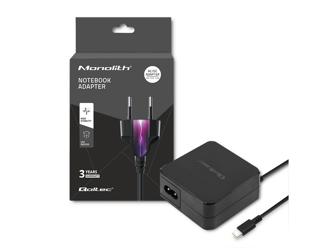 51027 Charger | 65w | 5 20.3v | 2 3.25a | Usb Type C | Pd Qoltec