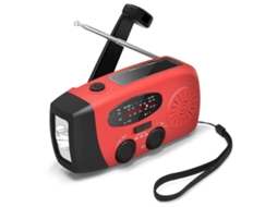 Rádio De Manivela Com Células Solares, Lanterna E Bateria Externa De 2000mah Com Sos Vermelho