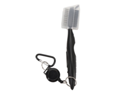 Escova De Limpeza Para Taco De Golfe Com Cordão Retrátil Bristas De Aço Duas Lados E Cabo Ergonômico Vermelha