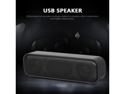 Mali caixa de Som Soundbar Usb para Desktop e Laptop com Subwoofer 3w Plug And Play