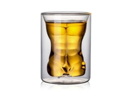 Caneca de Cerveja de Vidro Hurrise, Formato de Corpo, Dupla Camada, Eventos, Masculino AQUAFORGE