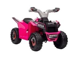 Quadriciclo elétrico para crianças com bateria de 6v velocidade 2,5 km/h 70x41,5x48,5 cm rosa | S/MARCA