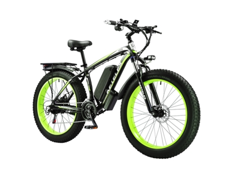 Bicicleta Elétrica Keteles K800 Velocidade Máxima 45 Km/H 1000W Motor 48V 17.5Ah Verde KETELETS
