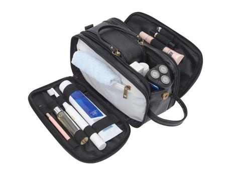 Necessaire Marca Homem Grande Capacidade Impermeável Preto Insfity