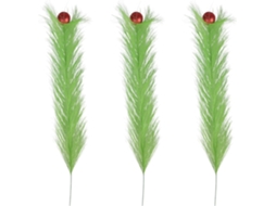 Conjunto De 3/8 Elegantes Galhos De Árvore De Natal Brilhantes Com Decorações Iluminadas.