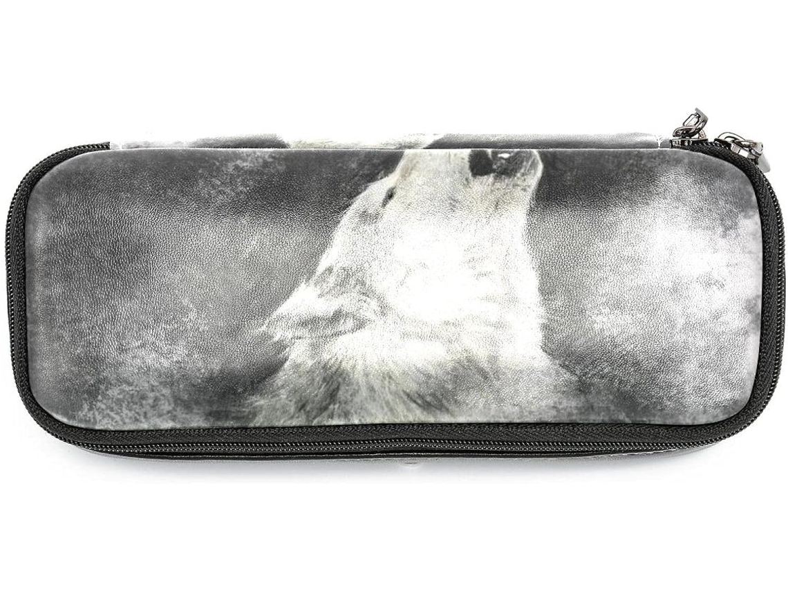 Conjunto Grande Com Estampa Lobo Uivando Lápis, Marcadores E Maquiagem, Escola Ideal, Escrivaninha, Adultos