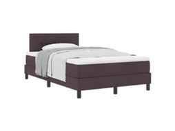 Cama Box com Colchão Marrom Escuro MAISON EXCLUSIVE (120x190 cm)