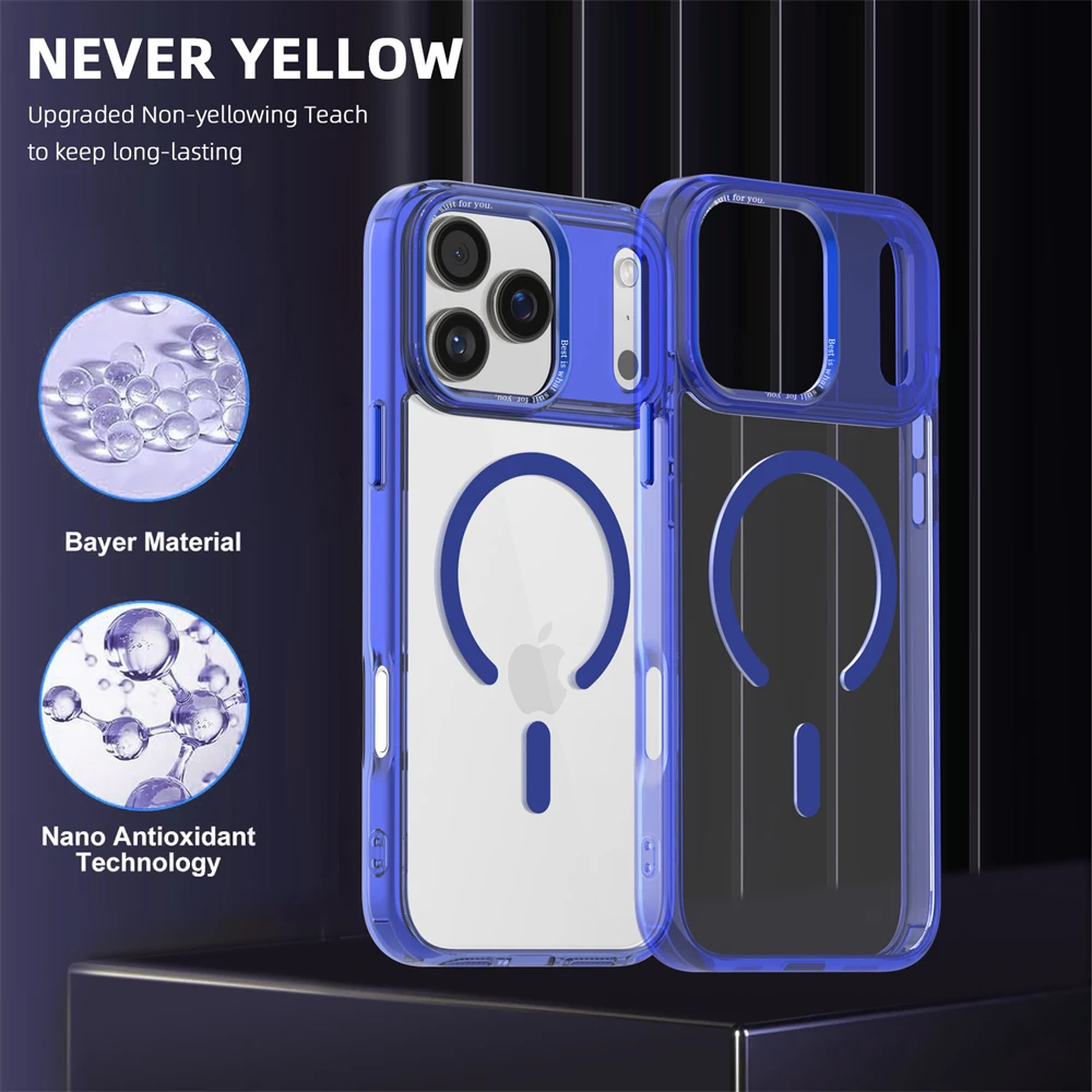(iphone 12, Azul Escuro) Capa Magnética Para Iphone, Compatível Com Carregamento Sem Fio Magsafe.