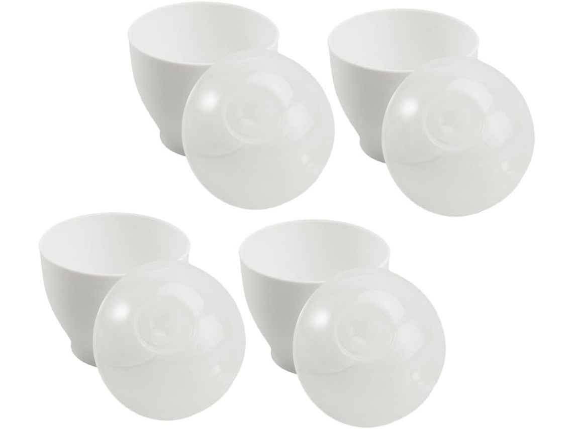 Conjunto De 4 Forminhas Para Ovos Em Polipropileno Próprias Para Micro Ondas, Mini Forminhas Para Ov Gokoco