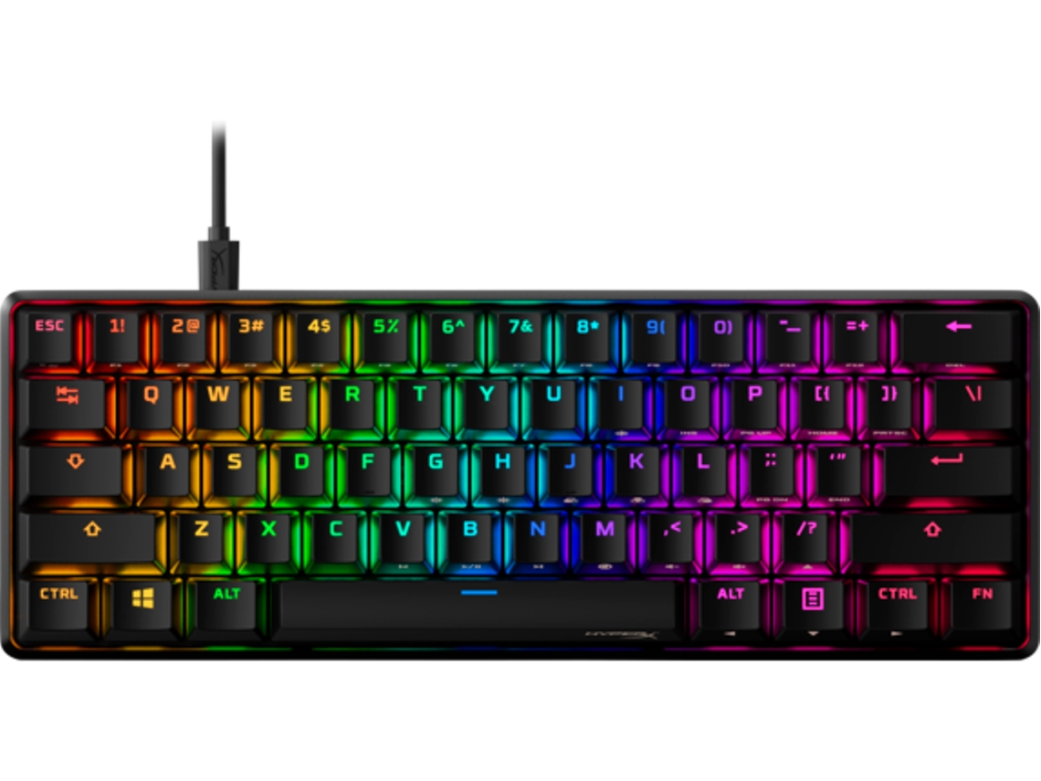 Teclado Gaming HYPERX Alloy Origins 60 (Mecânico - Inglês - Preto)