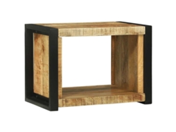 Vidaxl Cubo De Parede Castanho 55 X 35 X 40 Cm Madeira De Manga Maciça