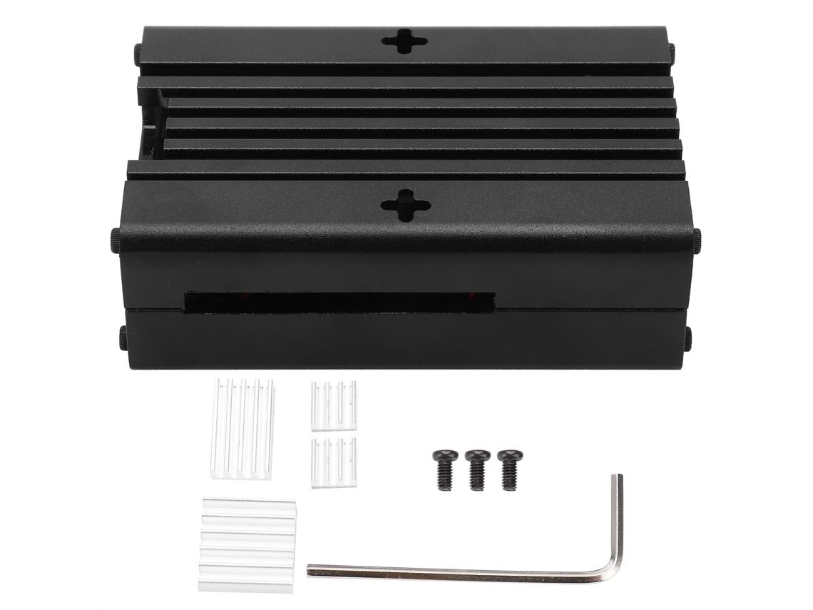 Capa de Liga de Alumínio Dissipação de Calor Raspberry Pi 4b Preto