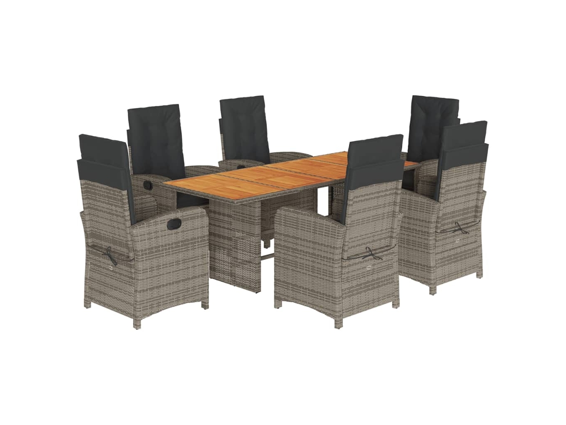 Garden Dining Set, Garden Dining Sets Vidaxl Cinzeto Rattan / Vime (n/a)
