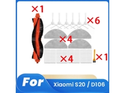 Conjunto De 16 Peças De Acessórios De Limpeza Compatíveis Com O Robô Aspirador Xiaomi S20/d106, Incluindo Escova Lateral Principal, Esfregão E Filtro.