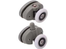 Conjunto De Rodízios Para Porta Box, Cinza, Vidros 4 A 6 Mm Espessura