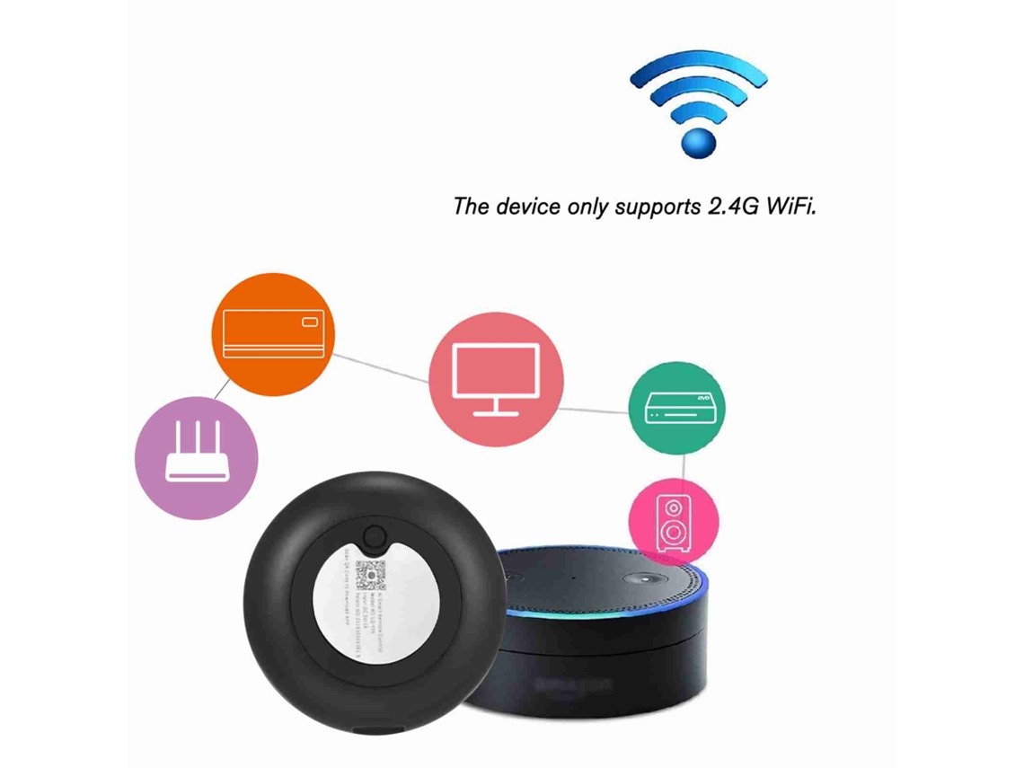 Controle Remoto Universal Wifi-ir Para Ar Condicionado Tv Dvd Com App Tuya Smart Life Alexa