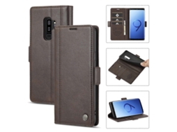 Capa De Couro Flip Horizontal Com Fecho Magnético Pu Tpu Para Samsung Galaxy S9 Lc.imeeke Com Suporte, Compartimentos Para Cartões E Carteira