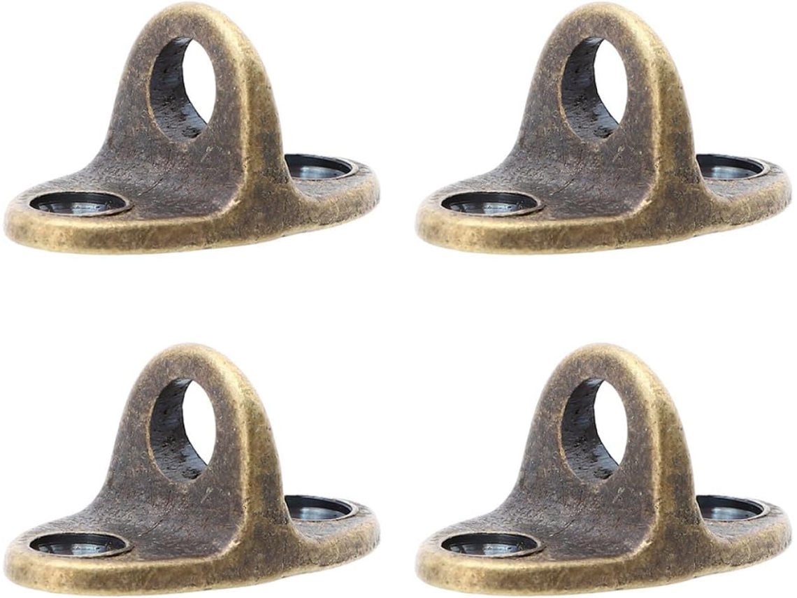 Kisangel 4 Peças Base De Gancho Janela Em Cobre, Bases De Fecho Porta À Prova Vento Para Portas Galpão, Portas