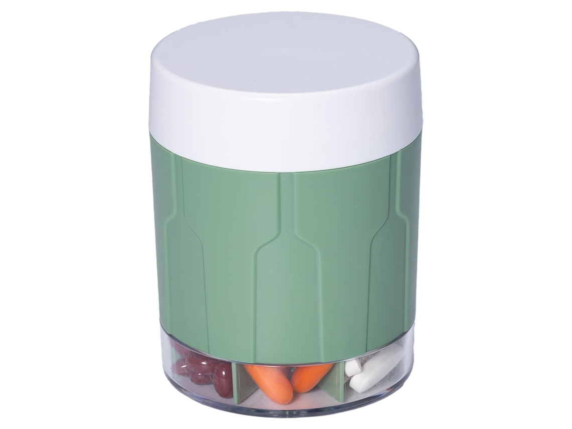 Organizador De Comprimidos Eifson 7 Compartimentos Rotativo Para Vitaminas Sem Bpa (verde)