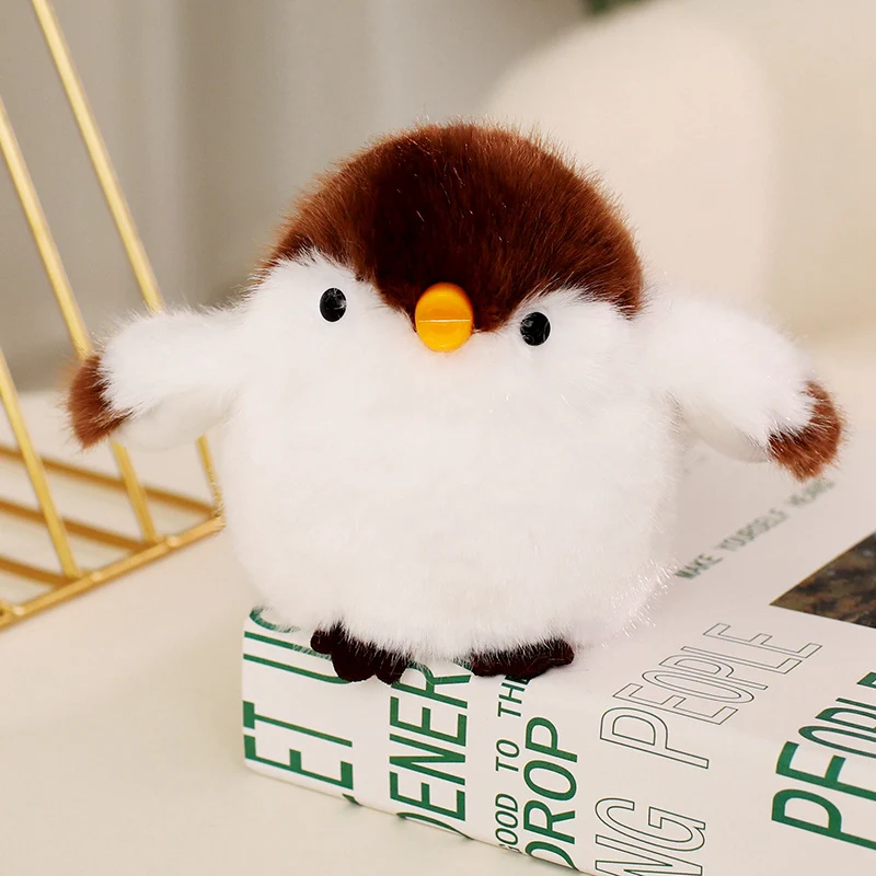 (Chocolate, 11 cm) Brinquedo de pelúcia realista fofo Brinquedo de Pássaro de Anime Animado