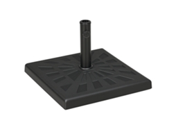 Supporto base ombrellone, resistente alle intemperie, 51x51x32cm, nero ZENCORE SERVICES