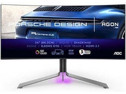 Monitor Gaming  Curvo Porsche Design AOC PD34 (34'' - WQHD - 240 Hz - 0,03ms - Preto)
