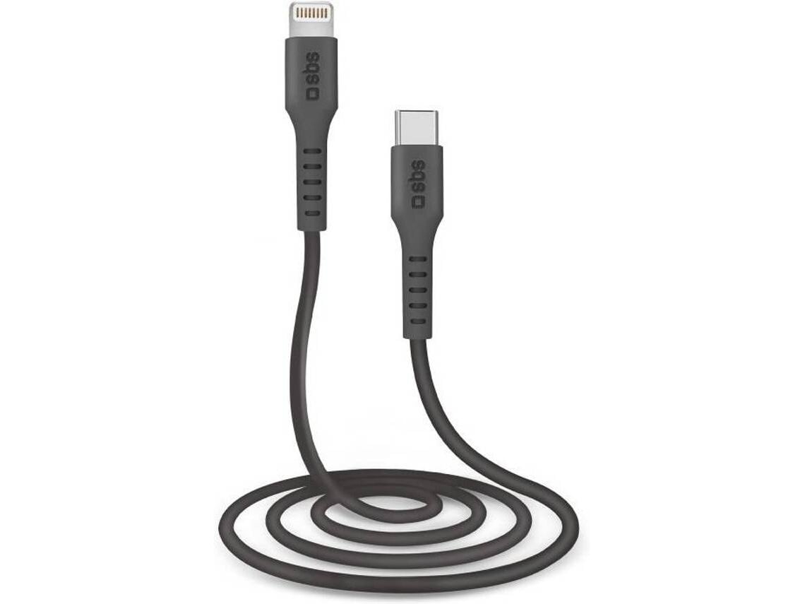 Cabo SBS TECABLELIGTC1K (Outlet Caixa Aberta - Lightning - USB-C - 1 m - Preto)