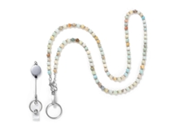 Cordão Exclusivo Feito À Mão Para Crachás E Chaves, Design Elegante E Sofisticado Com Porta-crachá Retrátil Para Mulheres, Branco Elegante, Rosa
