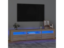 Vidaxl Móvel De Tv Com Luzes Led 180x35x40 Cm Carvalho Sonoma