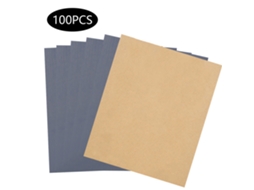 100 folhas de lixa abrasiva impermeável, grão P1200, para uso a seco e úmido, acessório para marcenaria.
