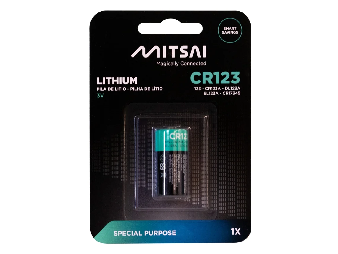 Pilha Não Recarregável MITSAI CR123 A (CR - 1 Unidade)