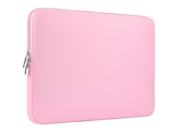 2026-funda Para Notebook De 15,6 Polegadas Macbook De Neopreno Rosa Fina E Leve Com Zíper Metálico