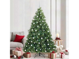 Vidaxl Árvore De Natal Artificial Com 300 Leds Verde 210 Cm Pe E Pvc