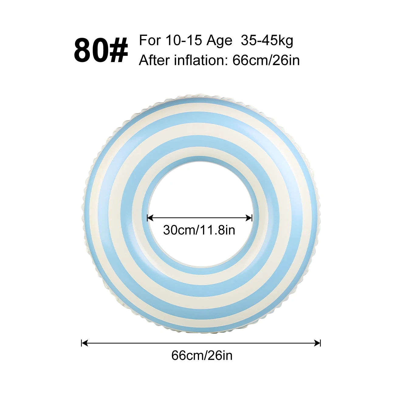 (80) Boia circular inflável para piscina, listras clássicas, adequada para piscinas.