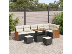 Vidaxl Conjunto De Sofá De Jardim 9 Unid. 9-número De Lugares
