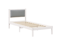 Estrutura da Cama com Cabeceira Cinzento Claro 80x200 cm MAISON EXCLUSIVE