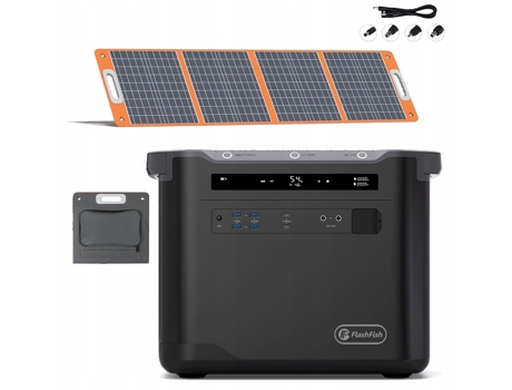 Power Bank Flashfish S25 2000w 624000mah 1997whpainel Solar Tsp100w, Portátil Gerador Elétrico De Energia Para Acampamento Bateria
