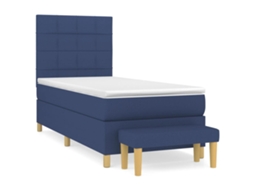 Box Spring Bed, Box Spring Beds Vidaxl Azul Tecido (90 X 200 Cm)