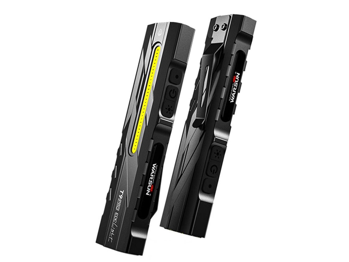 Lanterna Portátil Em Liga De Alumínio Grey-warsun T9pro 1300lm Ultrabrilhante Com Lâmina Edc, Com Laser Vermelho E Luz Uv Para Iluminação Externa