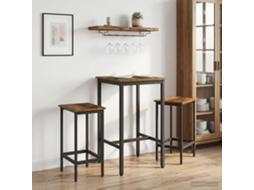 Vidaxl Banco De Bar 2 Unid. Madeira Antiga 40 X 32 X 74 Cm
