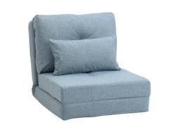 Sofá Cama CHEZMOI 1 Lugar com Almofada, Veludo Creme