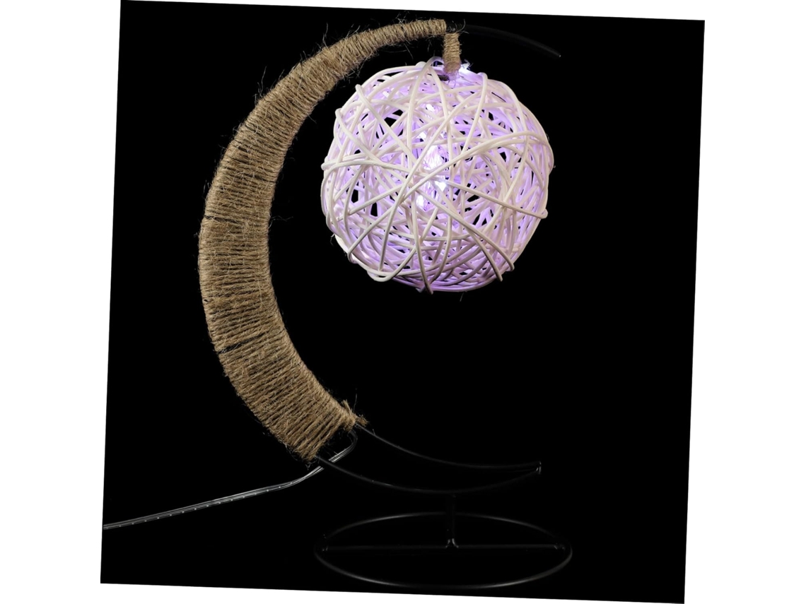 Abajur de Cabeceira em Rattan, Luminária Decorativa para Quarto Romântico, para Uso Interno. SFUSHOS