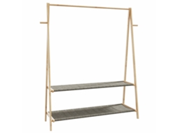 vidaXL Roupeiro com prateleiras 132x45,5x150,5 cm bambu