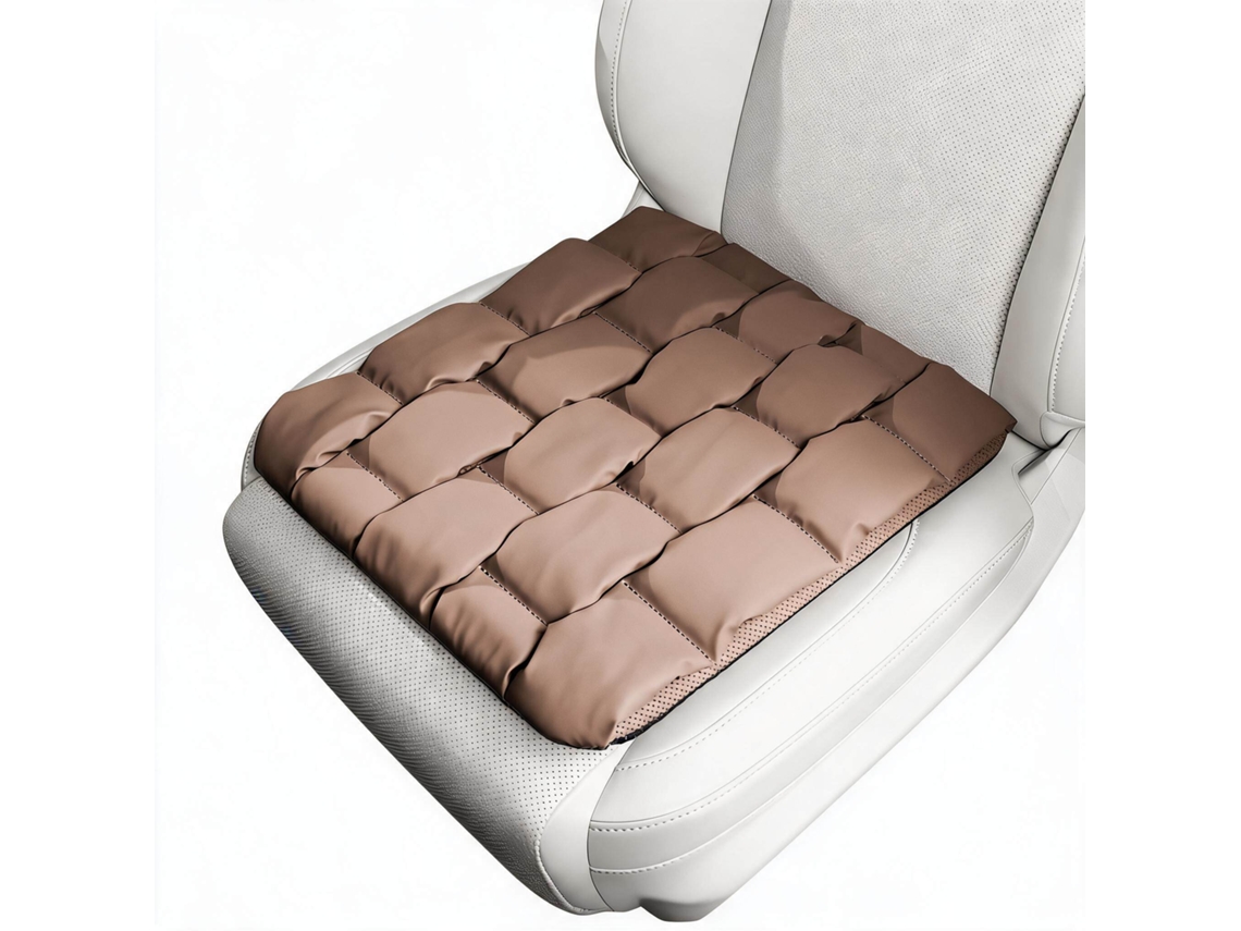 Almofada Universal para Assento de Carro HENTEN HOME Resistente a Manchas, Respirável, Absorvente de Impactos e Aliviador de Pressão Marrom Escuro