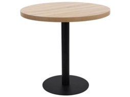 Vidaxl Mesa Bistrô 80 Cm Mdf Castanho-claro