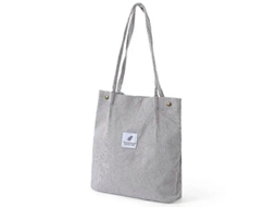 Bolsa De Compras Feminina Casual Dobrável Em Veludo Cotelê, De Alta Qualidade, Ecológica E Reutilizável, Leve E Com Alça De Ombro. Venda Por Atacado.