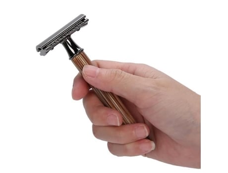 Razor Manual Qqmora Barbear Em Bambu Design À Prova Dágua Portátil Unissex